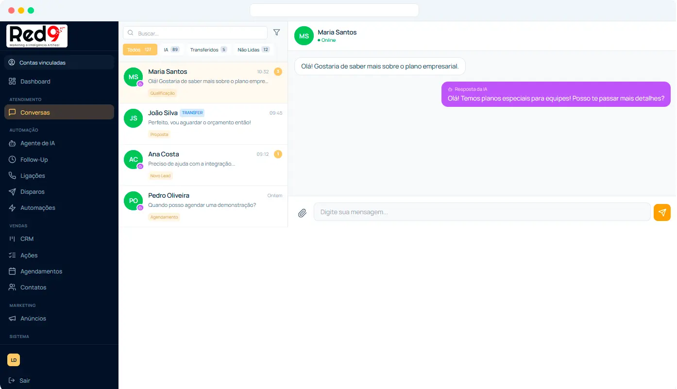 Tela do Sistema CRM